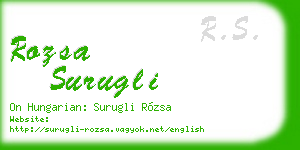 rozsa surugli business card